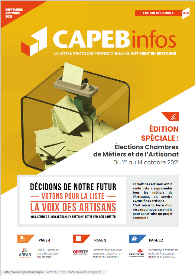 CAPEB Infos septembre octobre 2021