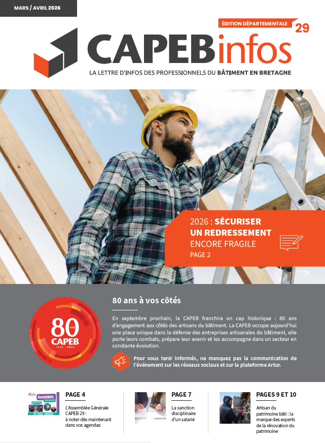 CAPEB Infos mars-avril 2026